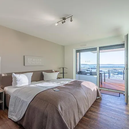 شقة Quartier Lounge - Mit Wasserblick & Wellness In Der Hafenresidenz فارين