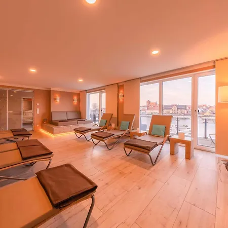 شقة Quartier Lounge - Mit Wasserblick & Wellness In Der Hafenresidenz *